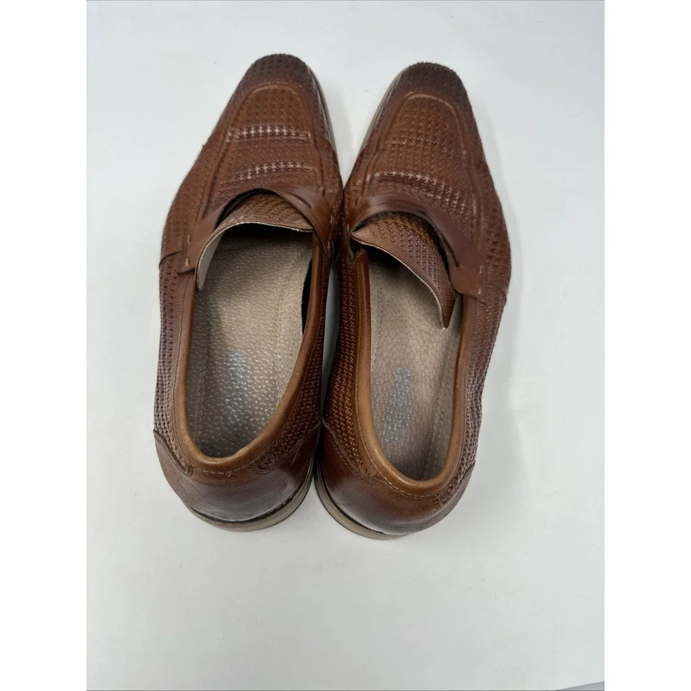 Stacy Adams Men's Shoes Size 11M‎ Belfair Moc Toe Penny Loafers Cognac 25165-221